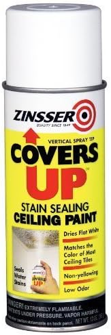 Zinnser 03688 Covers Up Stain Sealing Ceiling Paint, White by Zinnser