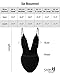 StyleDome Women Lace Strap Halter Plunge V Neck Bodysuit Bodycon Stretch Babydoll Leotard Black US 6-8