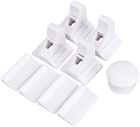 Premium Child Magnetic Key Lock Set 4 Locks+1 Key - New Baby Proof Safety Lock For Cupboards, Drawers &amp; Cabinets