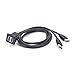 Riipoo USB Flush Mount Cable - 1 Meter 3ft Dual USB 3.0 Ports Panel Mount, Dash Mount, Flush Mount Extension Cable for Car Boat Motorcycle or Other Surface (3ft)