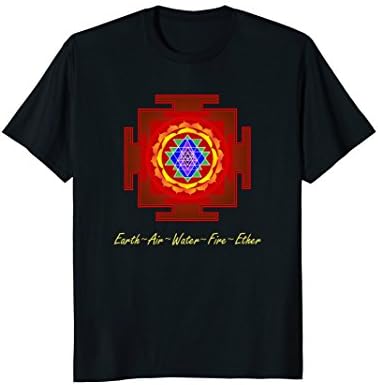 Sri Yantra Golden Ratio Elements Meditation T-Shirt