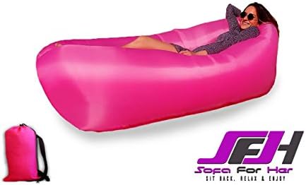 Inflatable Lounger - Easiest Lounger to Inflate Hammock Hot Pink Fuchsia