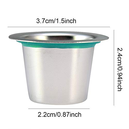 FineInno 6 Packs Reusable Coffee Capsules Refillable Capsules Stainless