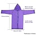 Syhood 5 Pieces Children Rain Poncho Portable Reusable Raincoats Rain Jacket for Outdoor Activities, for Kids 6-12 Year Oldthumb 2