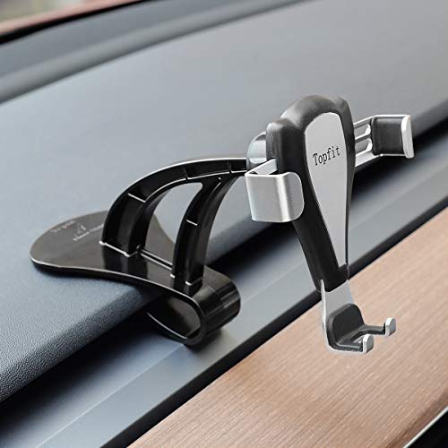 Dashboard Cell Phone Holder for Tesla Model 3,Mobile Phone Stand GPS Holder with Stable Clip Base Compatible with All Smart Phones up to 6.5" - Thumbnail 2