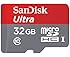 SanDisk Ultra 32GB microSDHC UHS-I Card with Adapter, Grey/Red, Standard Packaging (SDSQUNC-032G-GN6MA)