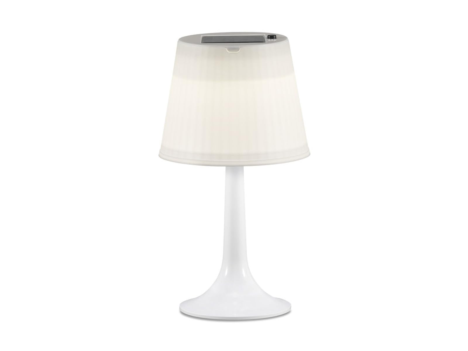 Konstsmide Assisi Solar LED Table Lamp - White