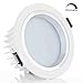 12W 4-Inch Dimmable LED Retrofit Recessed Light 90W Halogen Equivalent LED Downlight w/ Reflector trim, Frosted Glass Lens, Slim Size Ceiling Light for New Construction and Remodel 6000K Daylight