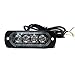 VSLED 4 LED Blue/White Light 12-Flashing Mode Car Truck Warning Caution Emergency Construction Strobe LED LightBar