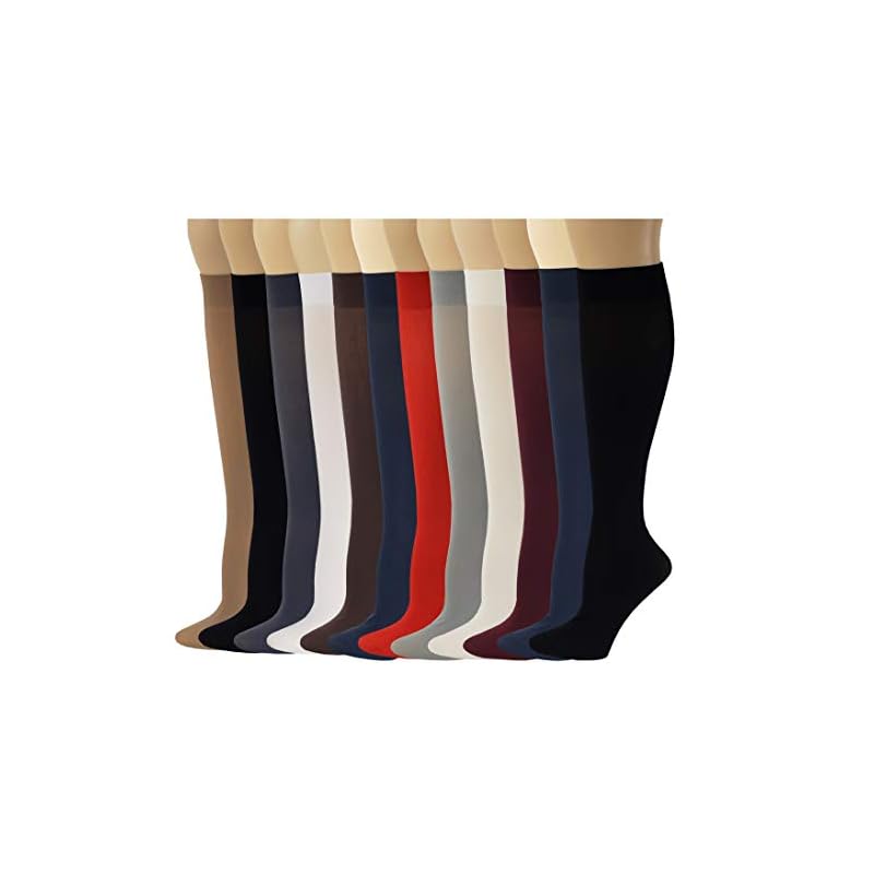 HUE womens Soft Opaque Knee High Socks (Pack of 3) Women Product Review