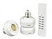 Instapark SRC-T1R3 Indoor Programmable Wireless Light Socket On/Off Switch Remote Control Kit with 1 Remote Control and 3 E27 Light Bulb Sockets