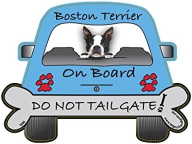Boston Terrier Tailgate Custom Shaped Magnet