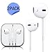 JNDDF Premium earbuds Stereo Headphones [2 Pack] Noise Isolating headset Control for iPhone iPod iPad Samsung Galaxy S7 S8 and Android Phones (WHITE) (white)