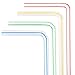 Tomnk 300pcs 9.4 inches Flexible Plastic Drinking Straws Bendable Straws Striped Multi Colored Disposable Bendy Straws