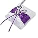 OurWarm 5pcs Wedding Guest Book Set Double Heart Rhinestone Bowknot Ribbon for Rustic Wedding Decorations, Guest Book + Pen set + Flower Basket + Ring Bearer Pillow + Garter White Cover