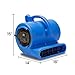 B-Air Vent VP-33 1/3 HP Air Mover Carpet Dryer Floor Fan for Plumbing Janitorial Water Damage Restoration Blue
