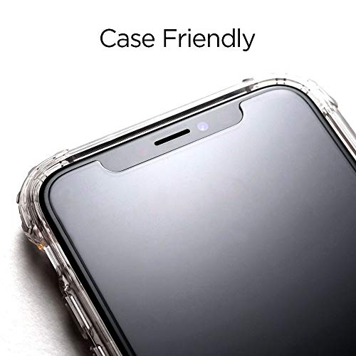 Spigen, 2Paquetes, Protector Pantalla iPhone 11 Pro/XS/X (5.8"), Compatible con Las Fundas, Compatible con el Face ID, 5.8 Pulgadas - Imagen 4