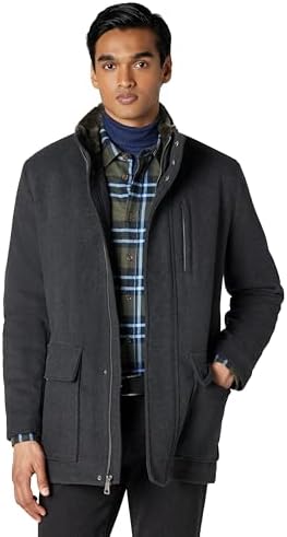 Cole Haan Signature Men's Melton Wool Topper, Lt Grey, Small at