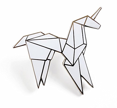 Pinsanity origami unicorn lapel pin