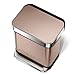 simplehuman 30 Liter / 8 Gallon Stainless Steel Rectangular Kitchen Step Trash Can with Liner Pocket, Rose Gold Stainless Steel