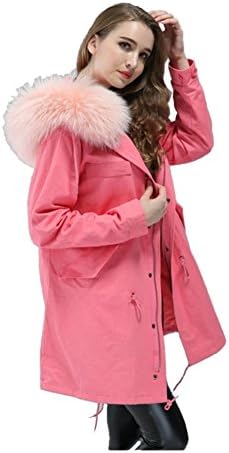 JBZYM VD79007 Women Hooded Parka Faux Fur Winter Warm Long Jacket Coat Detachable
