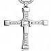 Y-blue Rainy Jewelry 925 Sterling Silver Fast and the Furious Cross Pendant 40mm Boyfriend Gift