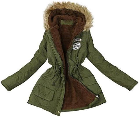 Sinma Women Hooded Parka, Thicken Warm Winter Faux Fur Lined Long Outwear Jacket Coat
