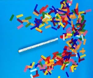 Confetti Sticks Flutter fetti Multi Color Tissue Confetti Paper Confetti Flickers 14inch - 75pieces