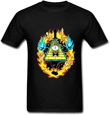 Bill Cipher Gravity Falls Men's Short Sleeve Graphic T Shirt Black