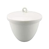 ADAMAS-BETA 70ml Porcelain Crucible with Lid, Pack
