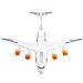 Toysery C-17 Transport Airplane Toys with LED Flashing Lights and Sounds, Bump and Go Action Plane Toy For Kids Boys and Girls (Battery Operated)