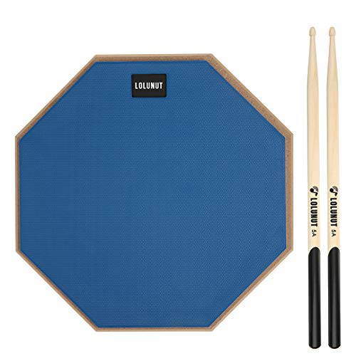 LOLUNUT 12 Inch Silent Drum Pad, Dumb Drum Beginner Rubber Practice Pad