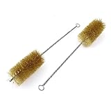 2 Pcs 50mm Diameter Brass Wire Tube Brush Cleaning Tool 32cm Length