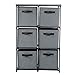 Function Home Sideboard Buffet Storage Cabinet, Drawer Cabinet, 3 Drawer Cabinets with Shelves, Organizer Tower Unit for Storing Kitchen Supplies Books Towels in Grey