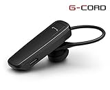 G-Cord® Universal Bluetooth Headset Wireless Earphone for Apple iPhone 6 Plus 6 5s 5c 5, Samsung Galaxy S6 Edge S6 S5 S4 S3, LG, PC Laptop, and Other Bluetooth Device (Black)