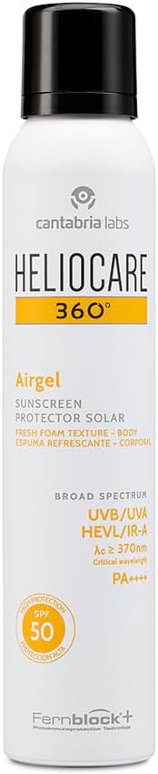 Heliocare 360 Airgel SPF50+ 200ml Mousse Sunscreen Face Neck Anti-Ageing Matte
