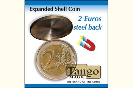 Tango Magic - Expanded Shell Coin - 2 Euro Steel Back w/DVD - Magic Trick (E0065) - Adult - Includes Magic Trick Box & Instruction Manual