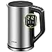 Electric Kettle Temperature Control (PRO), Double Wall 100% Stainless Steel Kettle with Real Time LED Display, Safe Touch and Cordless Tea Kettle, SpeedBOil System Fast Heating and Smart Warming Function, 2 Year Warranty, Aicok