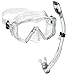 Cressi Pano 3 & Supernova Dry Mask & Snorkel Kits, Clear/Clear