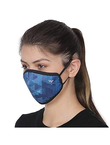 Wildcraft SUPERMASK W95+ Reusable Outdoor Respirator 2P : SUBLIPRINT : BLU_TRIZI : L