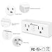 Foxnovo Wi-Fi Smart Plug 2 in 1 Mini Outlet Sockets Works with Amazon Alexa and Google Assistant IFTTT, Smart Plug Socket Outlet Voice Remote Control with Energy Monitoring (2 Pack)