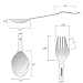 Avery Barn 6pc All-In-One Camping Utensils Cutlery Set - Spork Stainless Steel - Survival Gear Supplies for Backpacking Hiking Compact Mess Kit - 3-in-1 Fork Knife Spoon with Travel Case