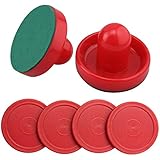 Mini Air Hockey Replacement Set Value Pack Set of Two Red Air Hockey Pushers and Four 2 Inch Red Pucks I Epic Gifts