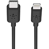 Belkin USB-C to Lightning Cable (4ft Fast Charging iPhone USB-C Cable for iPhone 11, 11 Pro, 11 Pro Max, XS, XS Max, XR, X, M