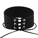 XY Fancy Women Fashion Personality Necklace Punk Wide Velvet Belt Exaggerated Choker Collar