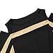 CUCUHAM Women Cold Shoulder Long Sleeve Sweatshirt Pullover Tops Blouse Shirt(Black,US:12/CN:XXL)