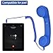 Cell Phone Handset, Retro Telephone Handset 3.5 mm Wired Anti Radiation Noise Reduction Receivers for iPhone, Android Mobile Phones, Smartphone (Dark Blue)