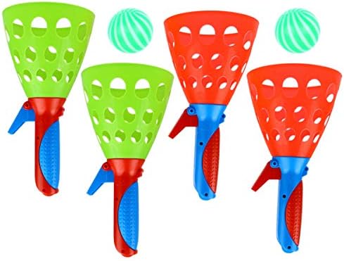 Toyandona B081l44q8t ジュエリー ビューティー 正規品送料無料 激安超特価 2セットミニキャッチボールカップとボールゲーム ハンドアイコーディネートボールキャッチカップおもちゃ子供用キッズ4ラケット2ボール ゲーム 新作製品 世界最高品質人気 100 品質保証