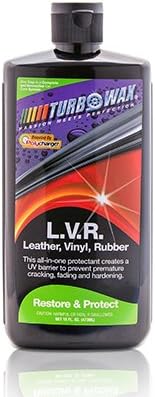 Turbo Wax Leather, Vinyl and Rubber Protectant with Polycharger 16oz Bottle, Prevents Cracking and Fading (2)