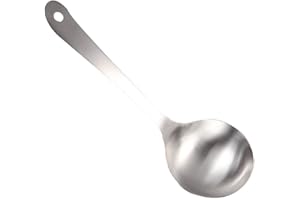 HOODANCOS Stainless Steel Rice Spoon and Soup Ladle Smooth Non-Stick Surface with Comfortable Grip